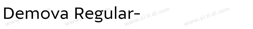 Demova Regular字体转换